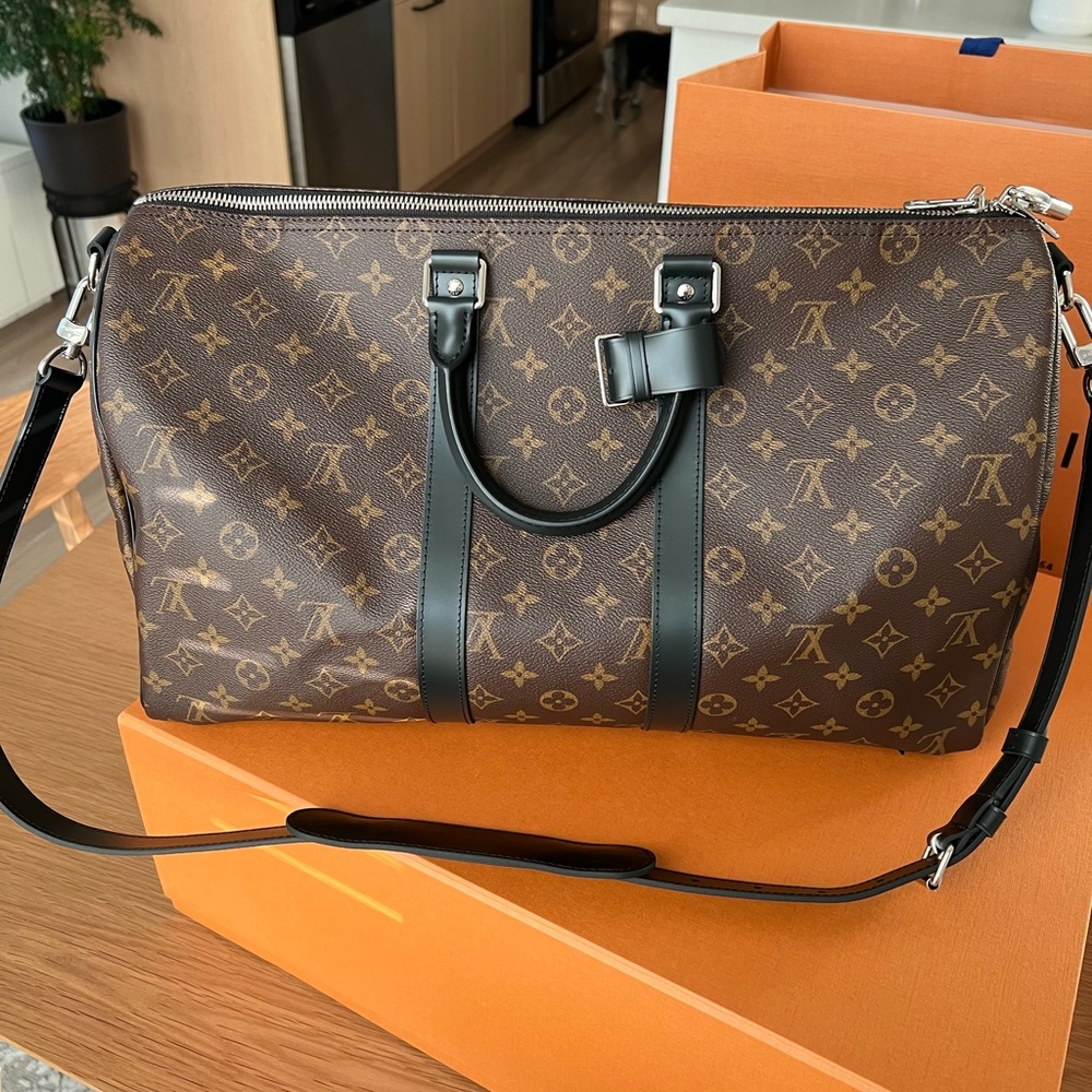 Louis Vuitton Monogram Macassar Keepall 45 Bandouliere - Picture 2 of 16